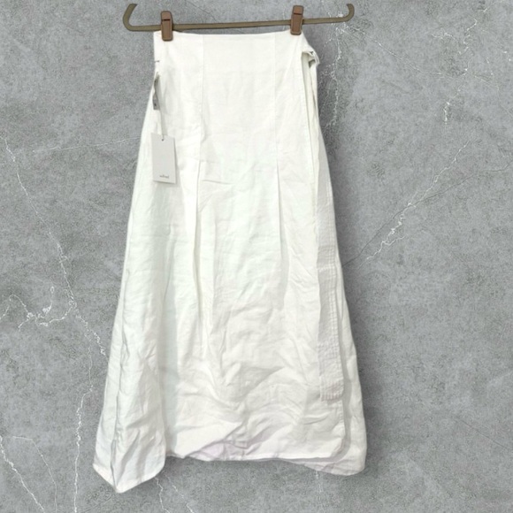 Aritzia Wilfred Silana Linen Wrap Skirt New - Picture 3 of 10